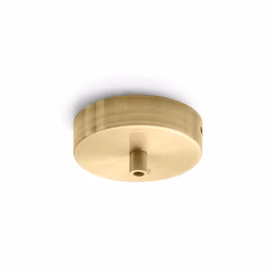 Rosace ronde en métal Alice en laiton IP20 pour suspensions – Pied de plafond moderne, connexion centrale, installation facile