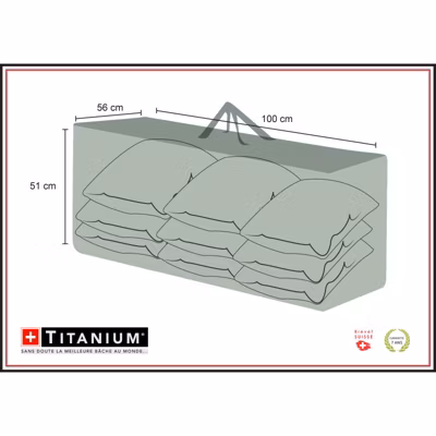 Housse TITANIUM coussin 100 x 56 x 51 cm