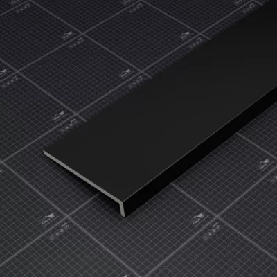 Appui de fenêtre PVC l. 20 cm x ép. 9 mm – Noir – 100 cm