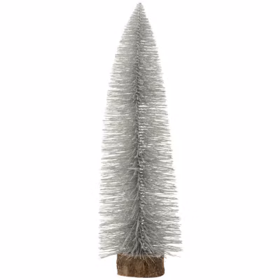Sapin de Noël à Poser « Paillettes » 61cm Argent
