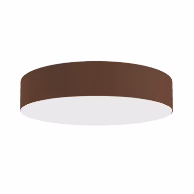 LUMICOM – PUNNETT Plafonnier, LED INTEGREE, 30W, 4000K, métal/verre, marron corten, D.50cm