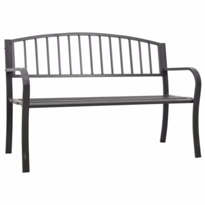 vidaXL Banc de jardin Gris 120 cm Acier 319581