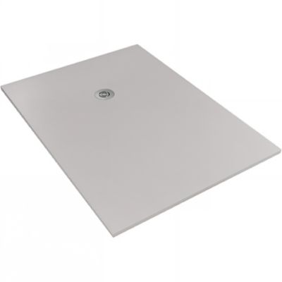 Receveur de douche à poser extra-plat épaisseur 30mm en pierre SANINDUSA STONIT Marina Plus 160×100 gris antidérapant classé C3