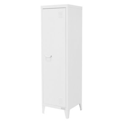 Armoire-Vestiaire, 38 x 38 x 137,5 cm, Blanc, en Acier