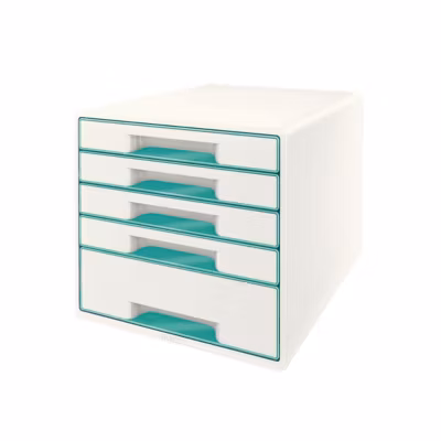 Module de classement pour bureau avec 5 tiroirs – Menthe