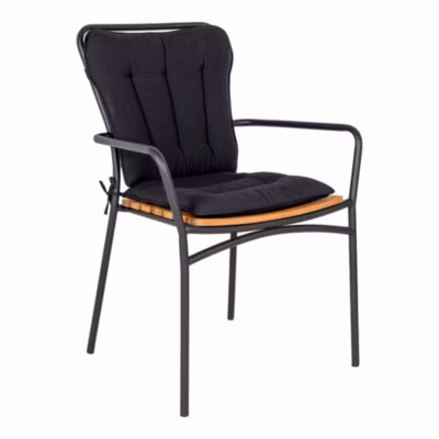 Coussin Cleveland Noir – Ensemble de 4 pour Chaises