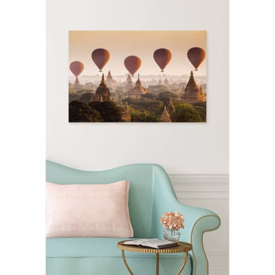 Tableau verre acrylique Les Temples De Bagan 90 x 60 cm – Décoration murale photo pour la maison