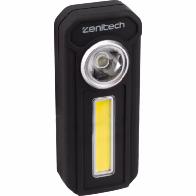 Lampe de poche LED/COB – 300lm – avec piles – Zenitech