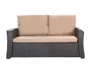 Coussins de canapé meubles de jardin en résine tressée Beige, Coussins balançoire 110x50x50 Coussin pour banquette 2 places