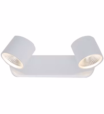 Réglette murale design Oslo métal blanc 2 LED