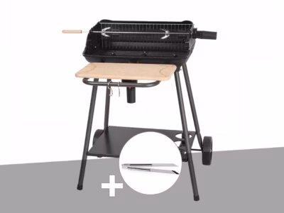 Barbecue charbon Bergamo + Pince en inox – Somagic