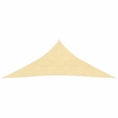 vidaXL Parasol en PEHD triangulaire 3,6×3,6×3,6 m Beige