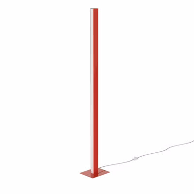 LUMICOM – LINEAR Lampadaire, STRIP LED, 30W, 4000K, métal, rouge brillant, H.170cm