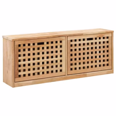 vidaXL Banc de rangement de chaussures 94x20x38cm Bois massif de noyer 247599