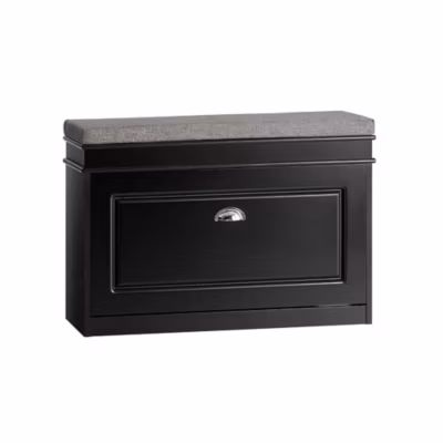 Banc à Chaussures avec Assise Coussin Rembourré et Abattant, FSR82-L-SCH, SoBuy
