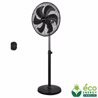 Fanelite – Ventilateur sur pied professionnel FS50-DC – Hélice 50 cm – Moteur DC silencieux  – 6 vitesses – Très puissant