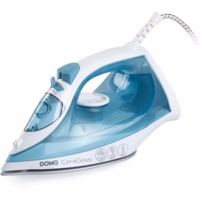 Fer a repasser vapeur – DOMO – DO7060S CeraGliss – 2400 W – 40 g/min – 320 ml – Bleu / Blanc