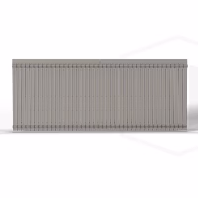 Kit lamelles d&rsquo;occultation PVC Gris 7039 Haut 123 x Larg 250 cm