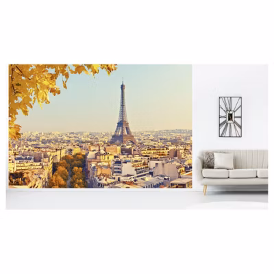 Papier peint intissé AUTOMNE A PARIS 400 x 270 cm (LxH) – Tapisserie murale panoramique XXL, Made in France par Scenolia