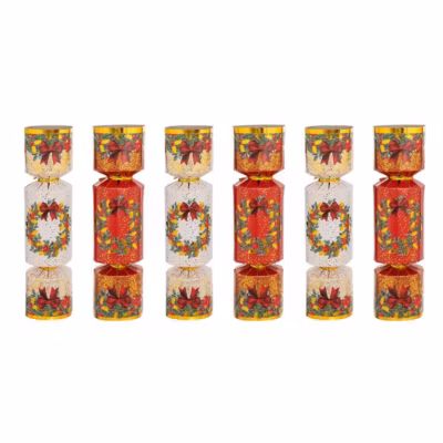 Lot de 6 crackers Couronne de Noël – Atmosphera