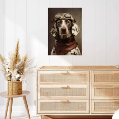 Affiche Chien aviateur vintage Made in France / DADA ART