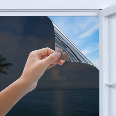Film adhésif miroir privatif pour fenêtre au mètre – Anti-Regard Anti-UV Anti-Chaleur – 60cmx9m