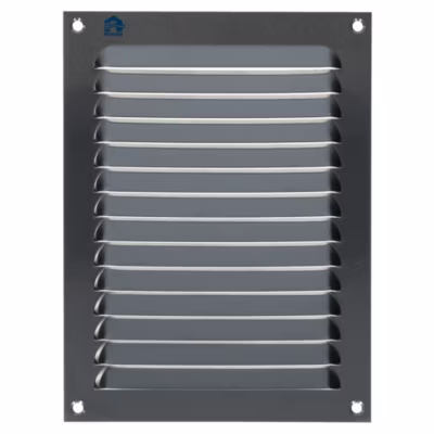 Grille à persienne 436 largeur 150mm hauteur 200mm anodisé argent – RENSON – 16253
