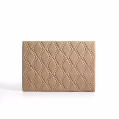 Tête de lit Rubi pour lit 110 en tissu camel 115x115x8. ECCOX