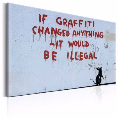 Tableau If Graffiti Changed Anything by Banksy 60×40 cm