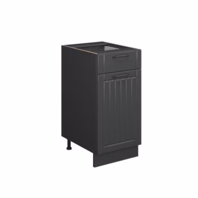 Vicco Meuble cuisine Gris foncé 40cm , PT Marbre