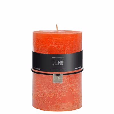 Bougie cylindrique 120H orange 10x10x15 cm