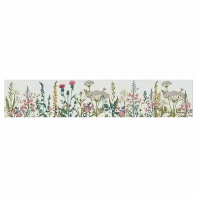 Brise vue imprimé FLEURS SAUVAGES, H.1 x L.5 m, 100% occultant, Made in France par Scenolia + kit de fixation offert