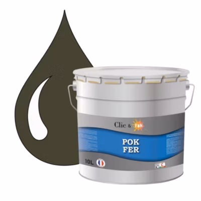 Peinture de Finition Microporeuse Laque Semi-Brillante Fereries – 10L – RAL 7013 – Gris Brun