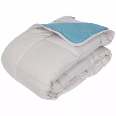 Couette chaude Bicolore Gamme Microfibre « Cocoon Non feu – Norme NF EN ISO 12952 » toutes dimensions Toison d&rsquo;or – Cocoon Galet Lac