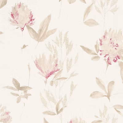 Profhome 344983-GU Papier peint floral légèrement texturé mat 5,33 m2