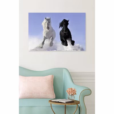 Tableau verre acrylique Chevaux 90 x 60 cm – Décoration murale photo pour la maison