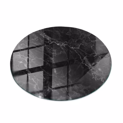 Dessus de table en verre trempé Wallfluent fi70 cm Motif de marbre veiné