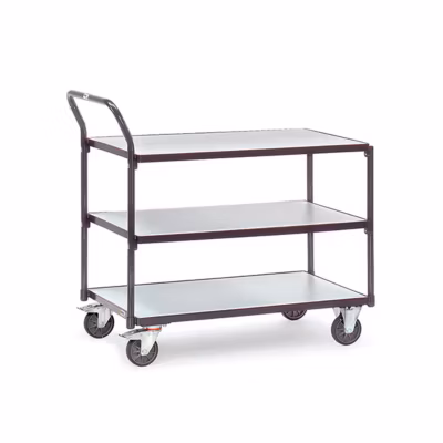 Servante d&rsquo;atelier ESD – 3 plateaux – 850 x 500 mm – Charge max 300kg – 1850