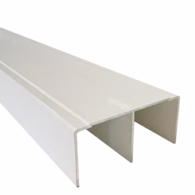 Rail haut alu pour placard coulissant – 3000mm – Laqué blanc