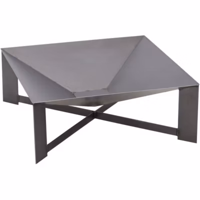 Brasero en acier pieds croisés design Non peint