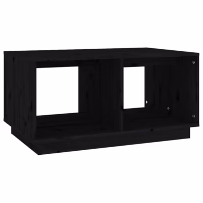 814438 vidaXL Table basse Noir 80x50x40 cm Bois massif de pin