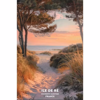 Affiche – Ile de Ré – Posters de nos Régions – Format A4 – Moyen 29,7cm x 21cm
