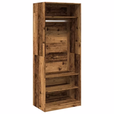 Garde-robe vieux bois 80x50x200 cm bois d&rsquo;ingénierie vidaXL