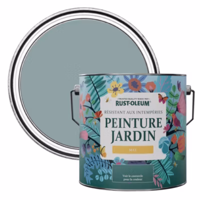 Peinture Bleue pour Jardin et terrasse, Finition Mate – RUST-OLEUM – Bleu gris 2,5 L