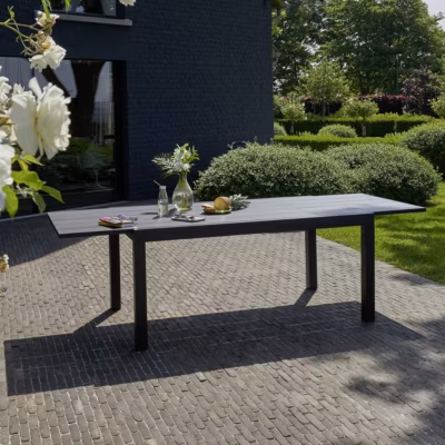 Table de jardin en aluminium extensible 6/10 places