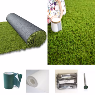 Gazon synthétique Vincennes – 35mm – 2 m x 25 ml + kit de pose sur sol meuble
