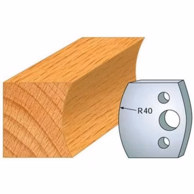 Jeu de 2 Fers Profilés Acier HT 40 x 4 mm – N 087 Congé – Outil de menuiserie – Diamwood