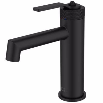 Mitigeur de lavabo bas noir mat Essebagno Molette
