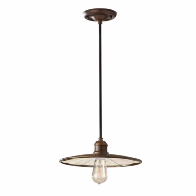 Elstead Urban Renewal – Luminaire suspendu à 1 ampoule en forme de dôme bronze, E27