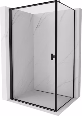 Mexen Mist-B cabine de douche pivotante gauche 90 x 85 cm, cadre noir, noir – 8A2T-090-085-70-70-L